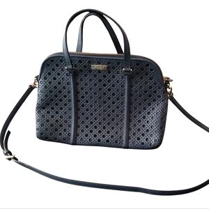 Kate Spade Newbury Lane Rachelle Leather Handbag - Navy Blue